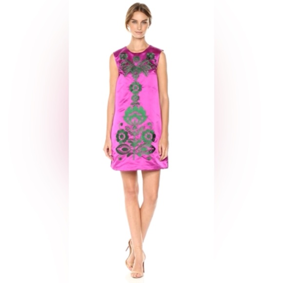 Cynthia Rowley Duchess Satin Shift Dress - Picture 4 of 16